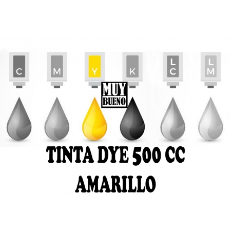 Tinta Amarilla 500cc HP DYE