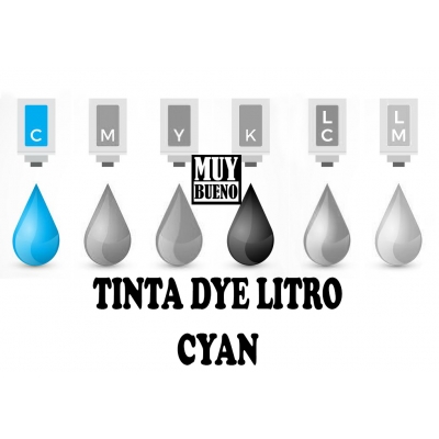 Tinta Cyan Litro HP DYE